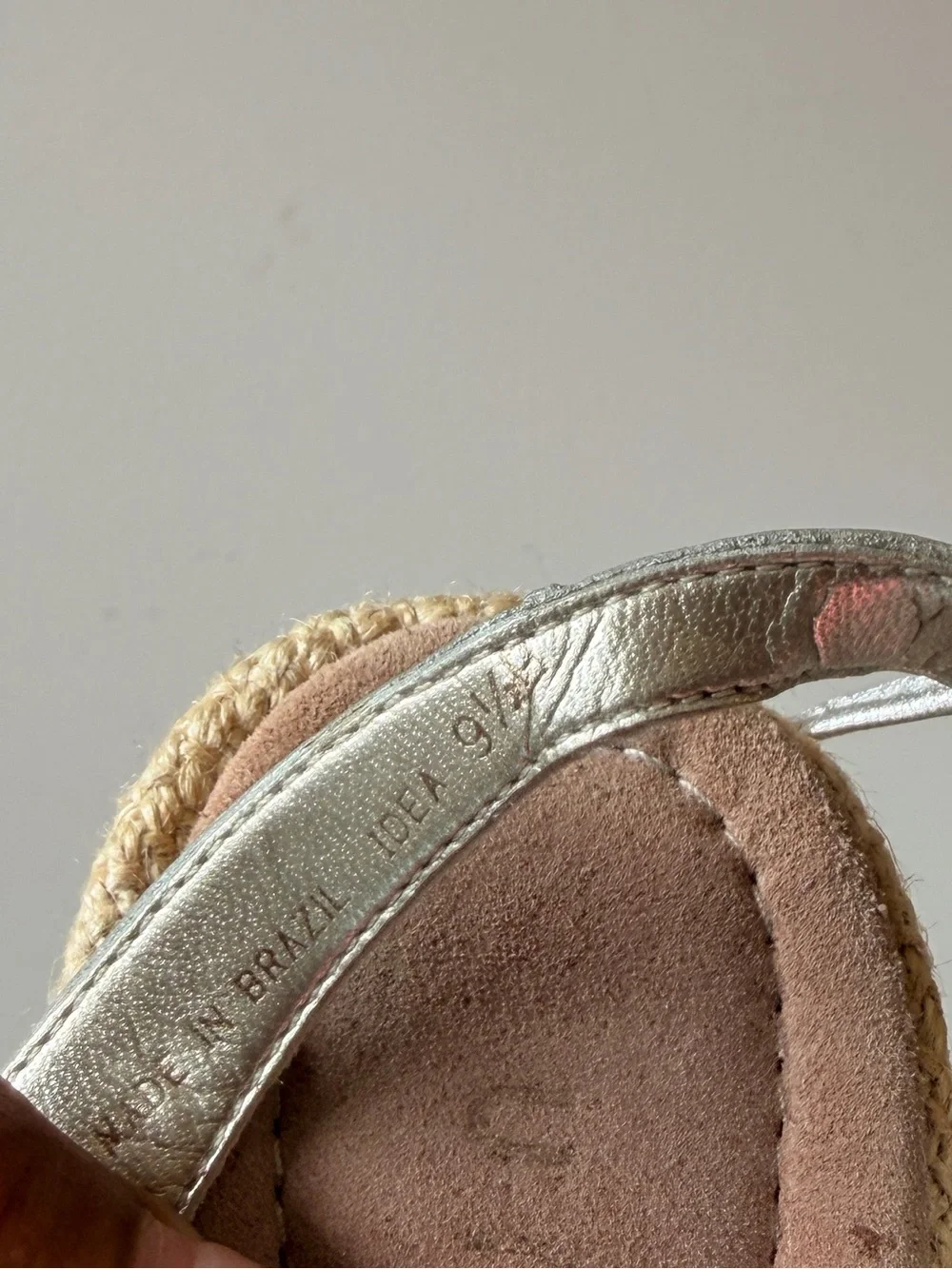 Unisa Silver Espadrille Wedge Lace-Up Sandals